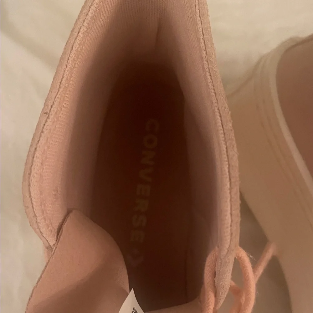 Converse High -Top Platform Sneakers - pink suede